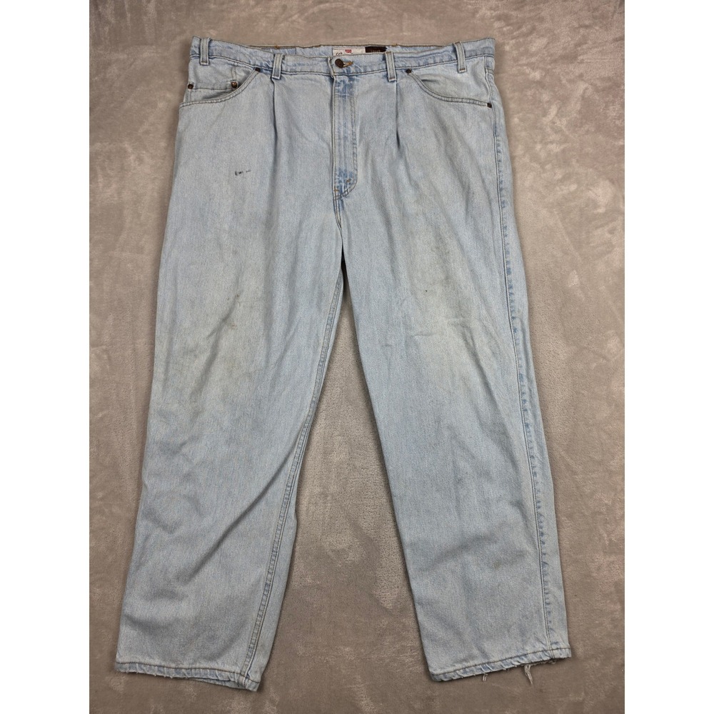Vintage Levis 547 Loose Pleated Jeans Mens 44x30 Blue Denim USA Made 1996